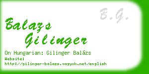 balazs gilinger business card